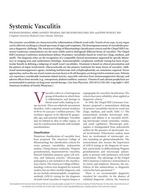 vasculitis package test|diagnosis of vasculitis.